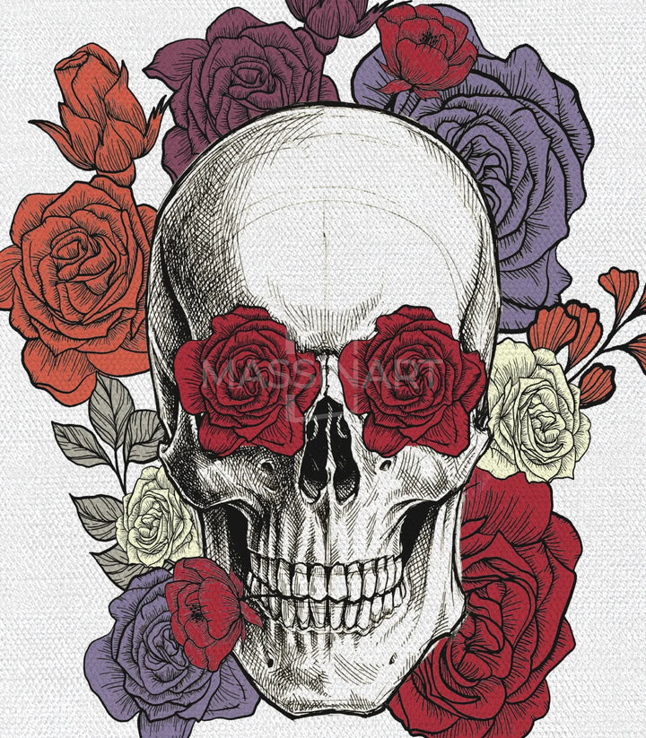 Tableau squelette floral cadrage vertical Massinart