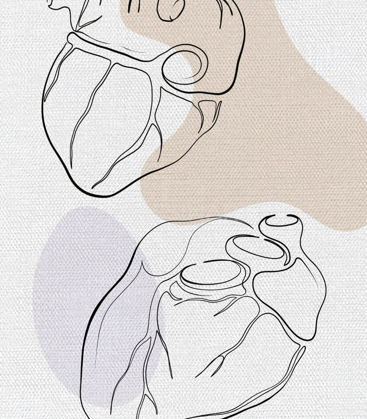 Mise en situation salon moderne triptyque Heart Anatomy décoration intérieur — Massinart