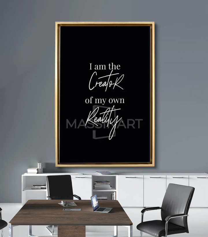 Mise en situation tableau motivation bureau design minimaliste Massinart