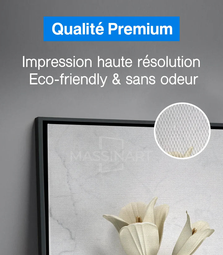 Tableau Songe mur blanc — harmonie minimaliste décoration intérieur Massinart