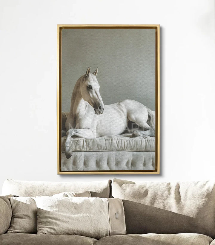 Tableau Relaxed Gallop mise en situation salon moderne — Massinart