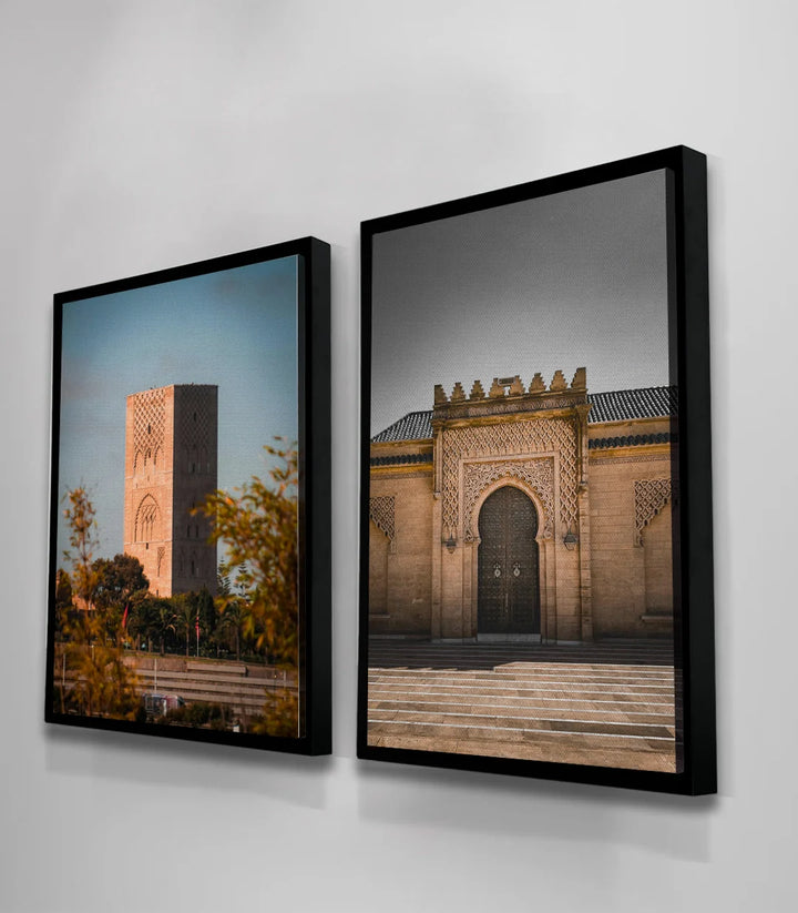 Chambre à coucher diptyque villes Maroc heritage Massinart