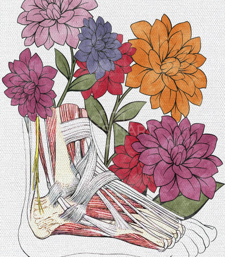 Mise en situation diptyque floral bones décoration mur bois Massinart