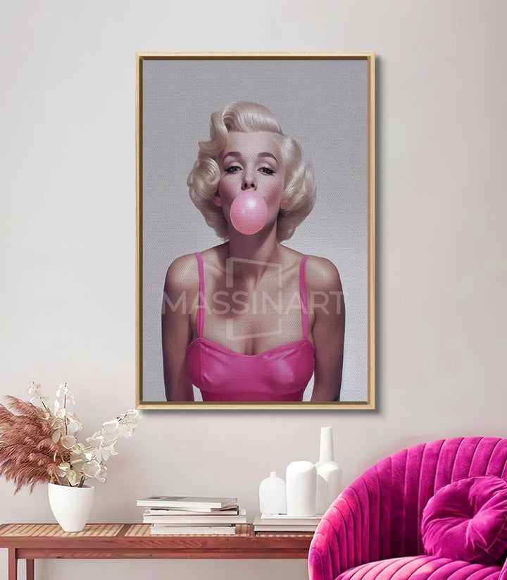 Décoration intérieur contemporain — Tableau portrait femme pop art Massinart