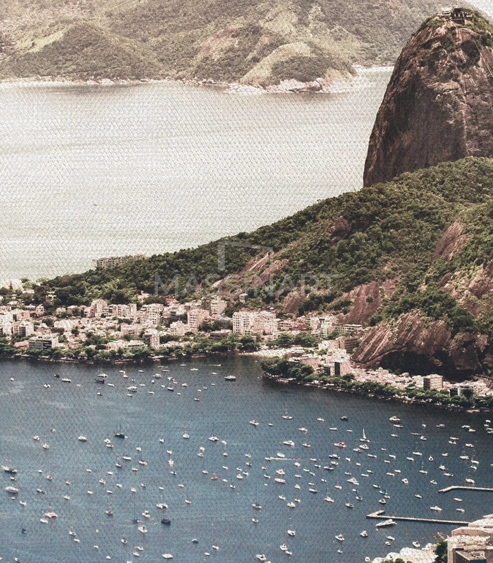 Tableau paysage urbain brésilien Rio de Janeiro horizontal Massinart