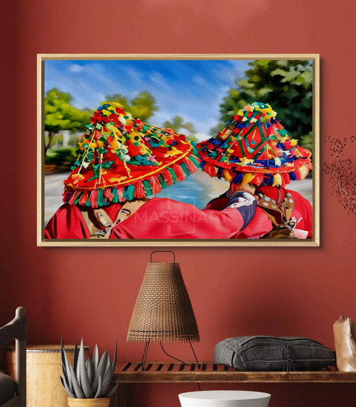 Tableau Guerrab décoration intérieur ethnique culture marocaine Massinart