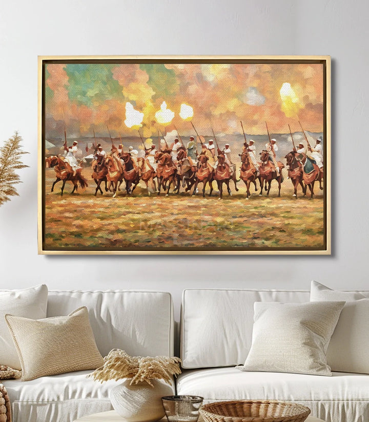 Tableau Baroud Majestic mise en situation salon moderne Massinart