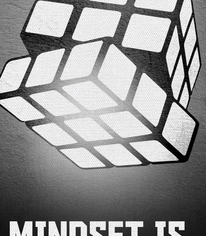 Tableau géométrique cube Rubik décoration murale Massinart