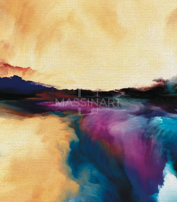 Paysage abstrait Explosion Art cadrage horizontal salon marocain moderne Massinart