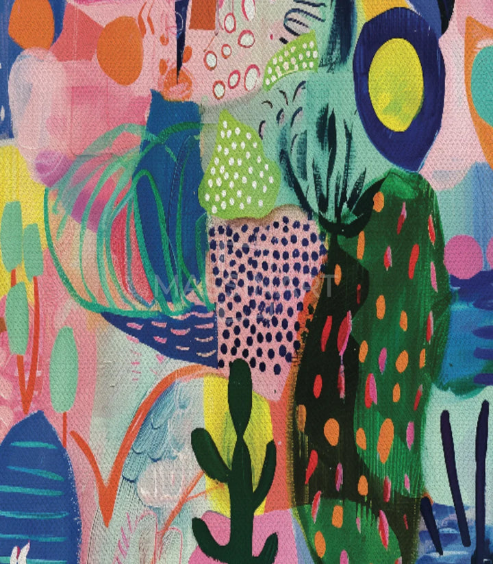 Tableau Sylvan Muse style contemporain formes géométriques colorées — Massinart