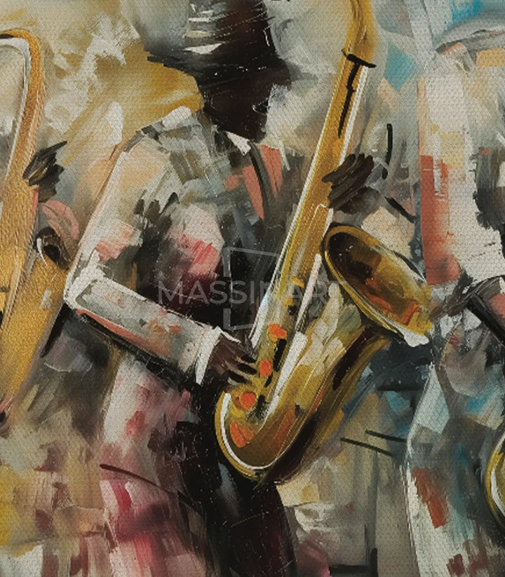 Harmonie intérieure — Tableau All about Jazz Massinart dans décoration salon moderne