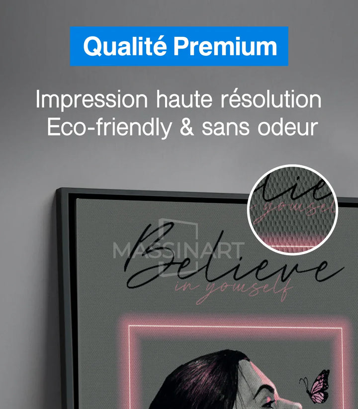 Tableau Belief ambiance chambre a coucher elegante Massinart