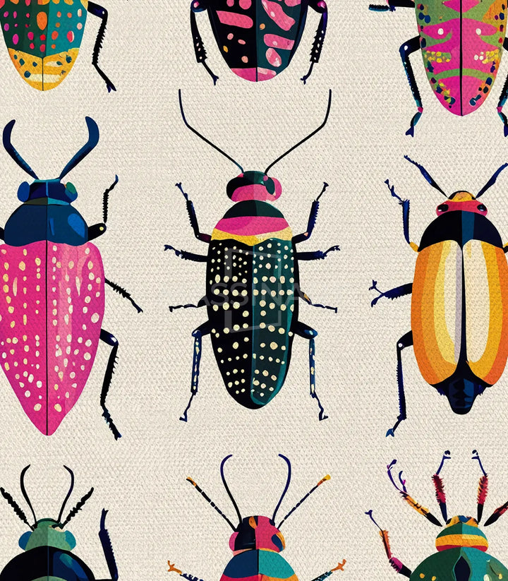 Détail coléoptères Insecta motifs géométriques Massinart