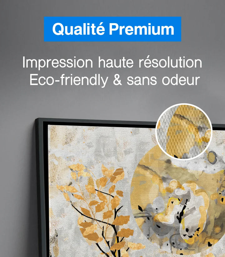 Tableau nature zen beige et doré Massinart