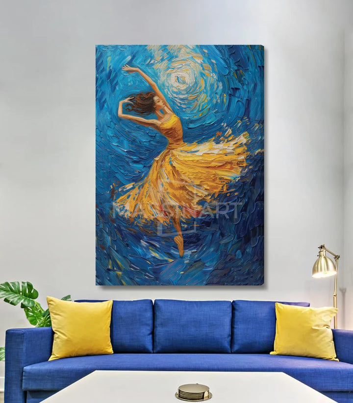 Tableau Just Dance couleurs vives dans chambre — Massinart