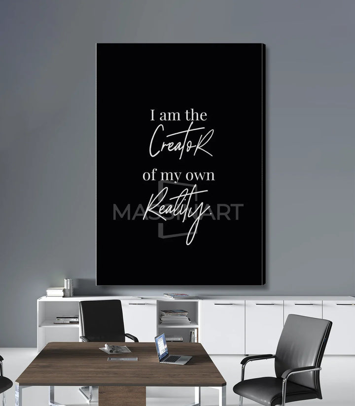 Tableau citation inspirante typographie élégante Massinart