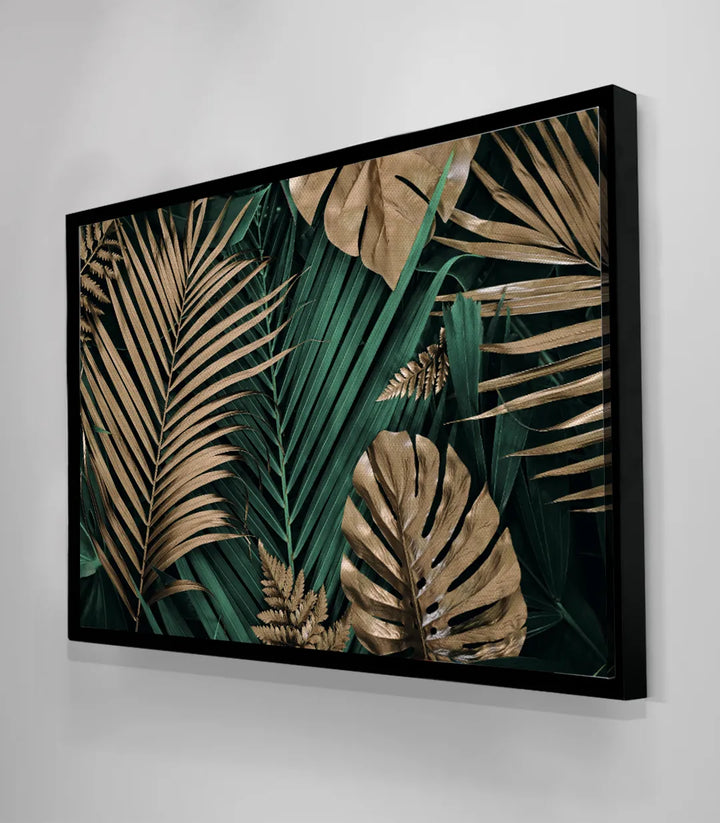 Salle à manger zen — Tableau jungle exotique créant ambiance végétal raffinée, Massinart