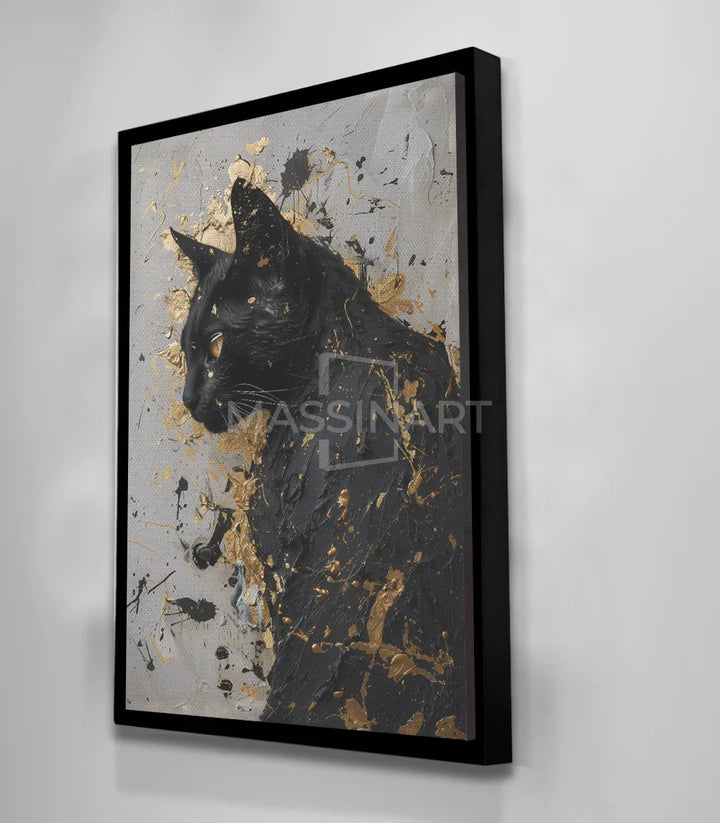 Mise en place décoration — tableau chat Noble Shadows Massinart
