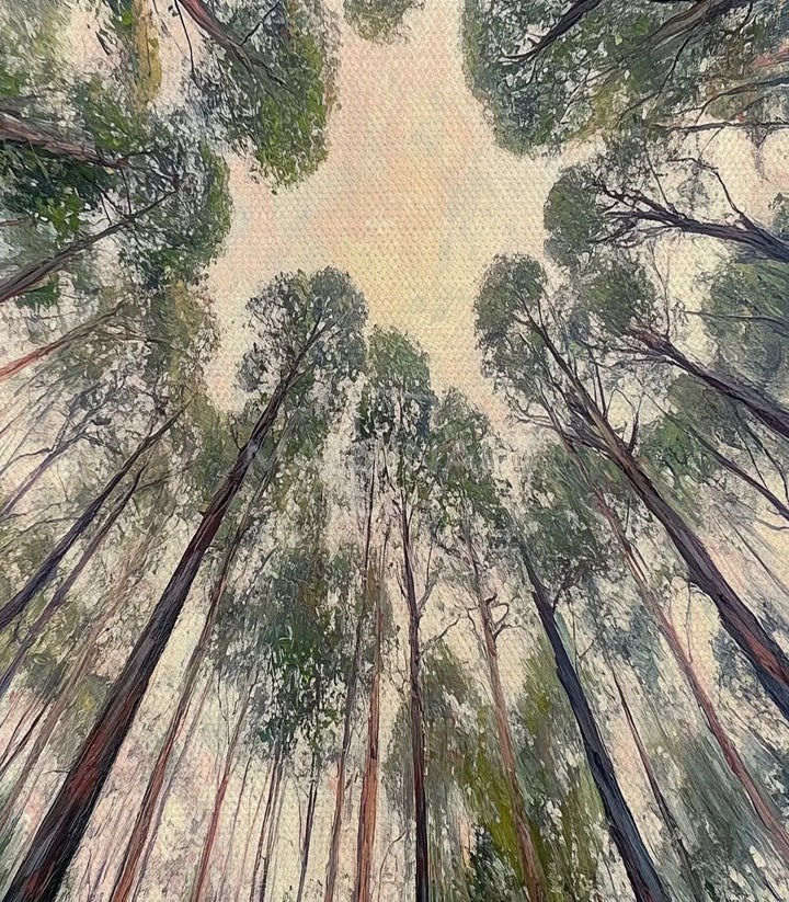 Tableau forêt aérienne Massinart — cadrage carré nature