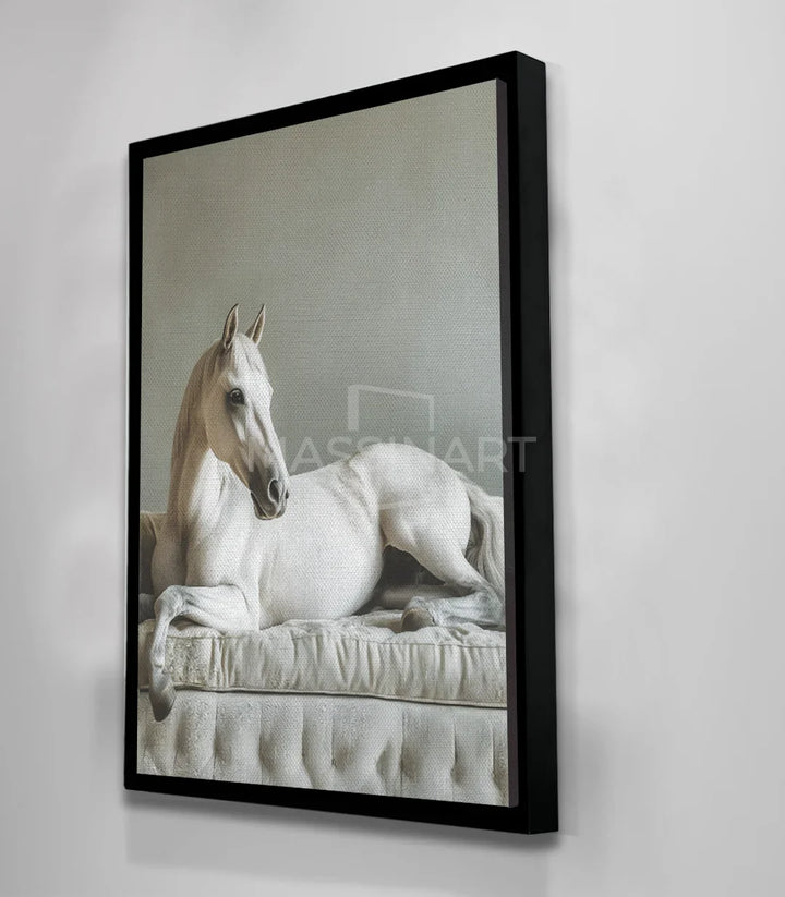 Tableau cheval Relaxed Gallop vertical salon — Massinart