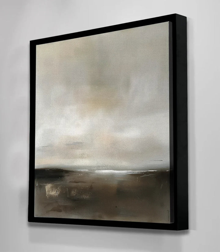 Tableau Skyward mise en place salon beige, nature minimaliste — Massinart