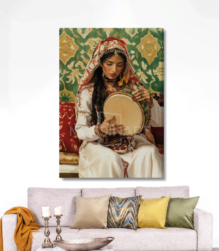 Mise en situation Amazigh Rhythm - Tableau portrait femme - Massinart