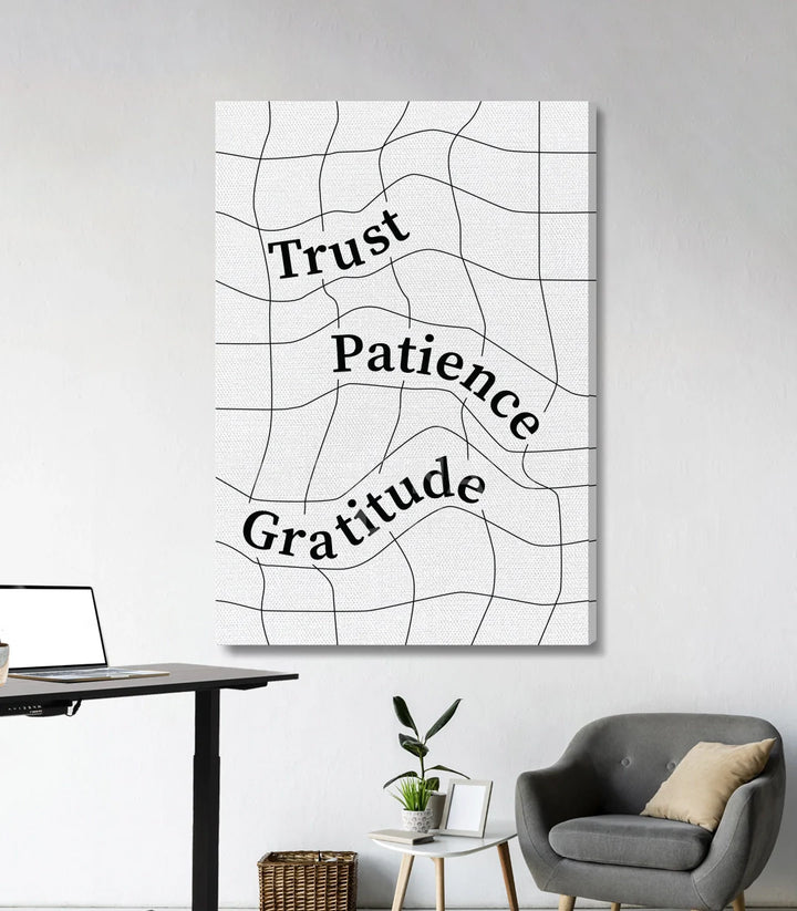 Tableau motivation affiche murale Massinart — texte anglais fond blanc