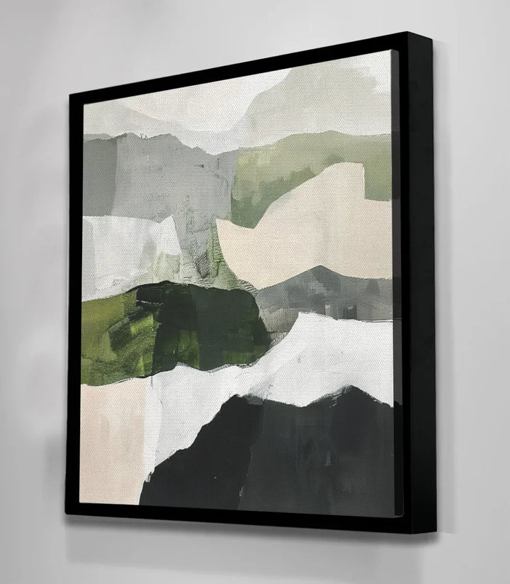 Tableau Zenith paysage stylisé salon moderne gris taupe Massinart