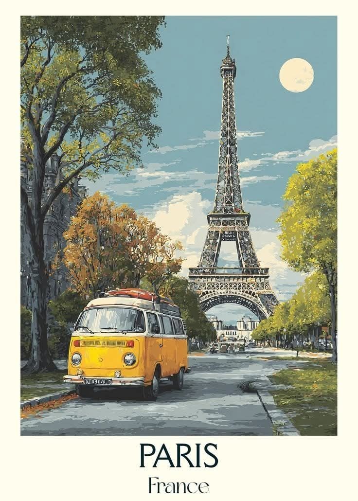 TP003 paris france 60x90 en qualité premium sans cadre