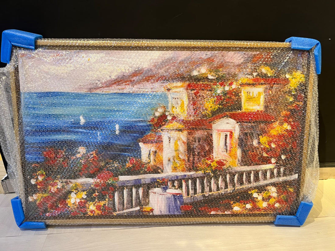 Paysage panoramique 100x60/  Deluxe / cadre doré