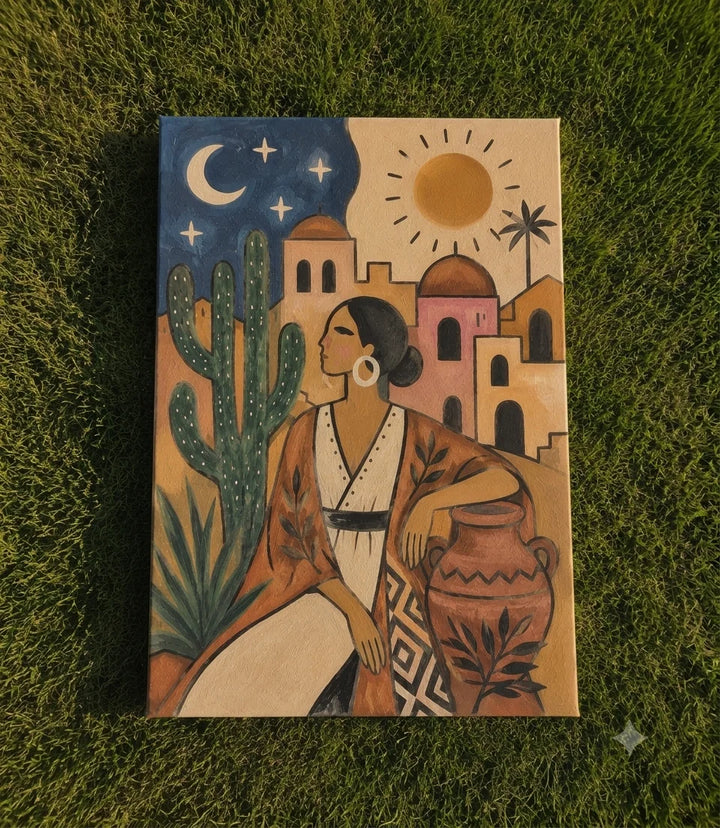 La Gardienne du Désert - signe par l'artiste "Mohamed Elassiji"
