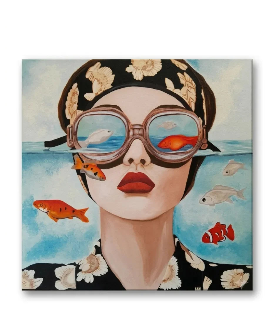 Sous la Surface - signe par l'artiste "Chaymae Boukouk"