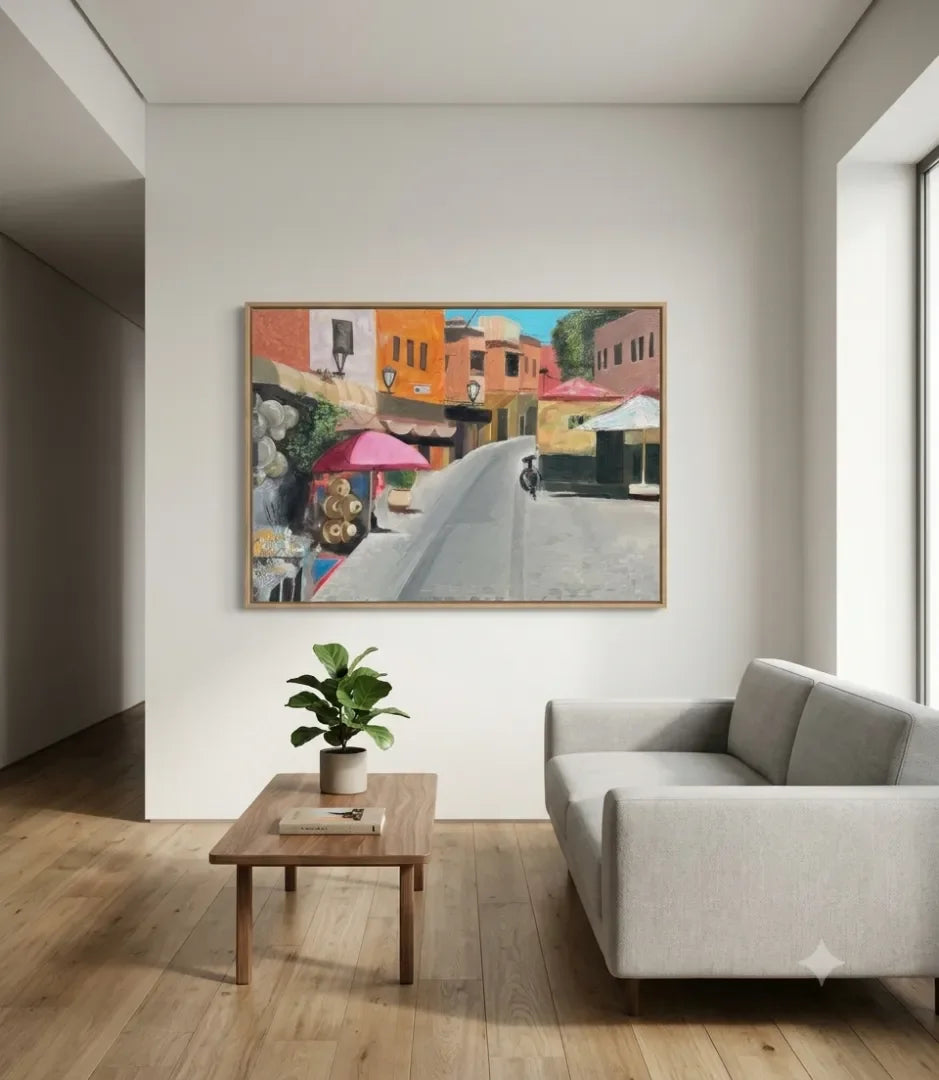 ruelles de marrakech - signe par l'artiste "Nisrine Amroug"