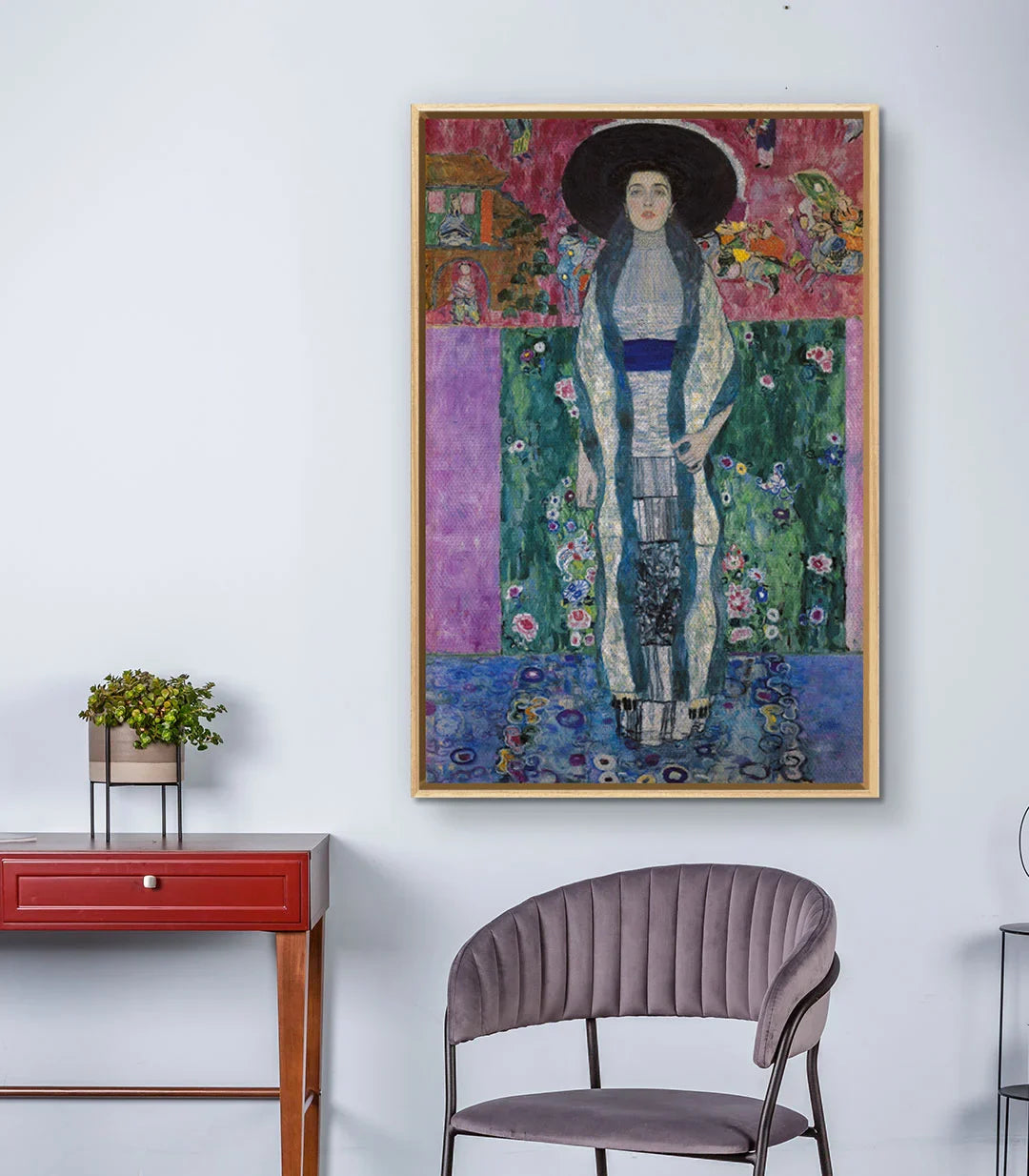 Ambiance décoration intérieur portrait femme Art Nouveau Massinart