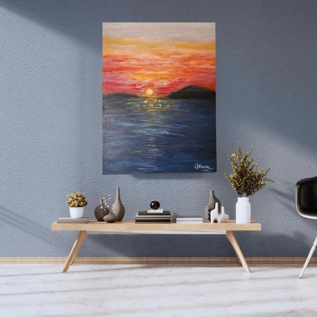 L'Étreinte du Soleil Marin - signe par l'artiste "Maria Bahite"