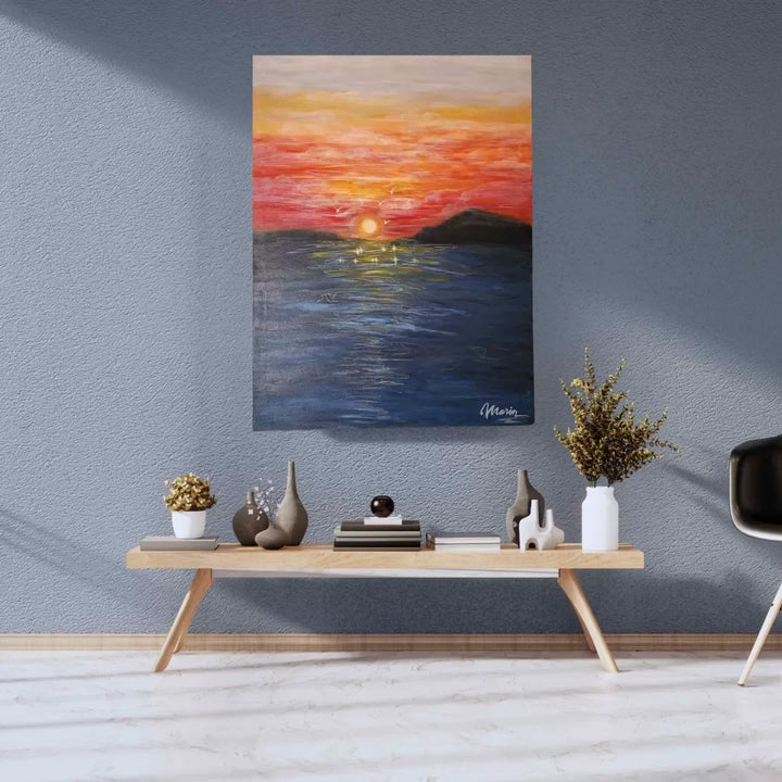 L'Étreinte du Soleil Marin - signe par l'artiste "Maria Bahite"