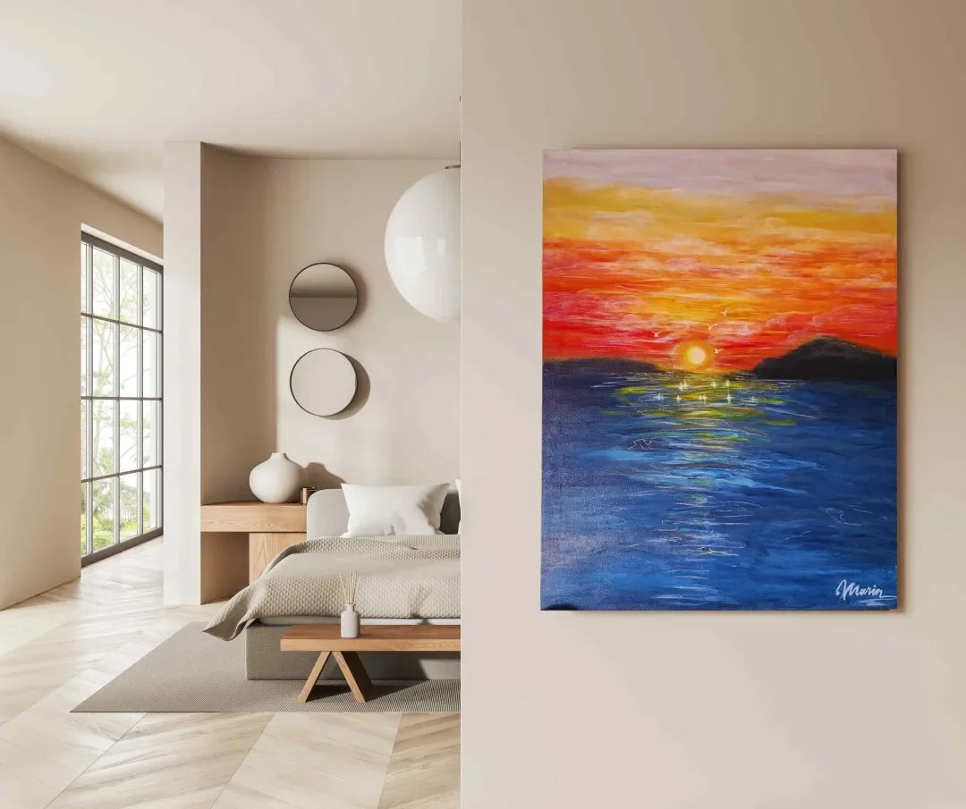 L'Étreinte du Soleil Marin - signe par l'artiste "Maria Bahite"