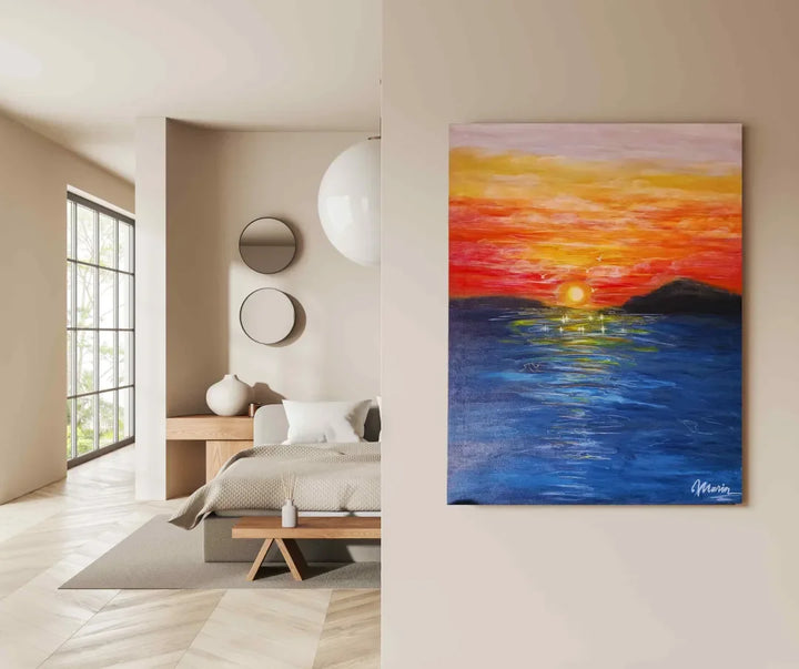 L'Étreinte du Soleil Marin - signe par l'artiste "Maria Bahite"