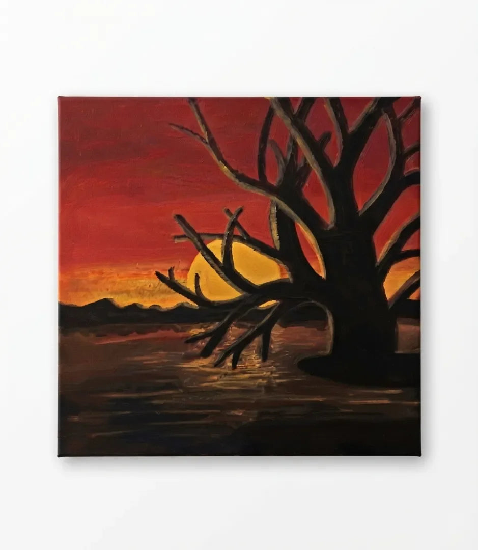 Brasier crépusculaire - signe par l'artiste "Aicha Zouhair"