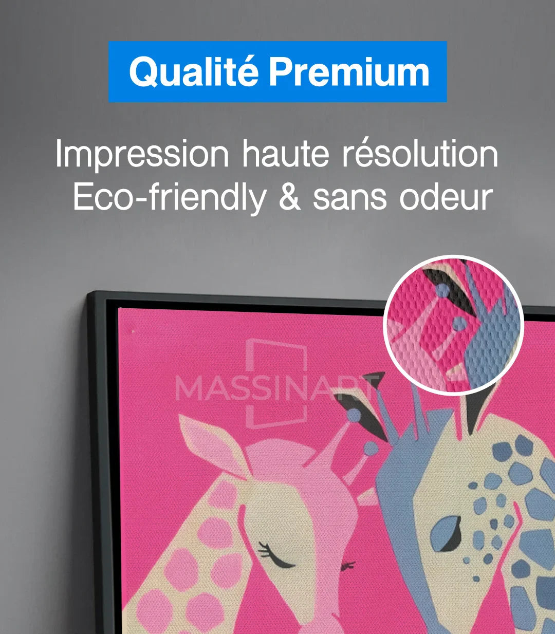 Chambre fille Little Giraffe Massinart décoration murale harmonieuse