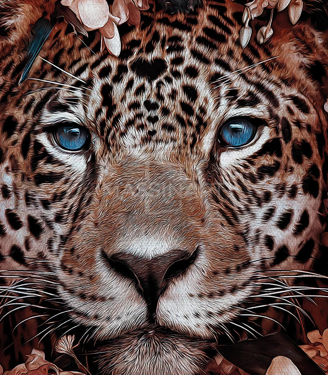 Chambre fille Tableau Wild Jaguar nature animalier — Massinart