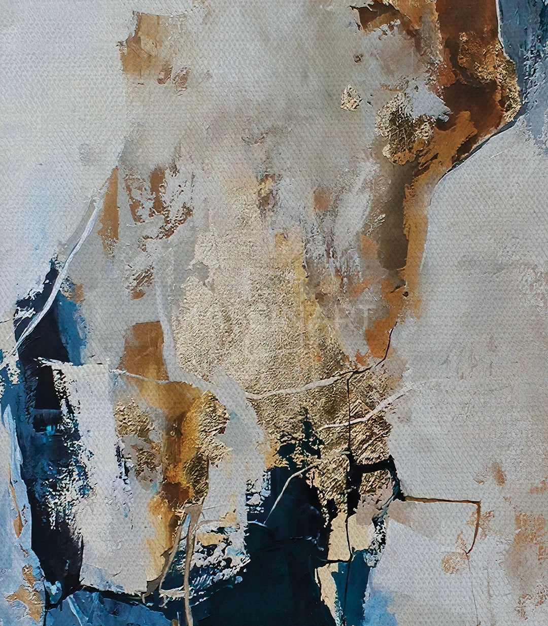 Composition complète triptyque plumes, salon moderne Massinart
