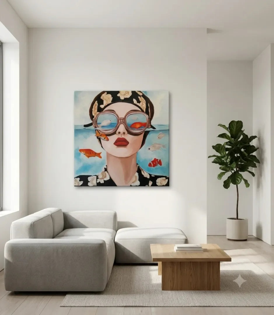 Sous la Surface - signe par l'artiste "Chaymae Boukouk"