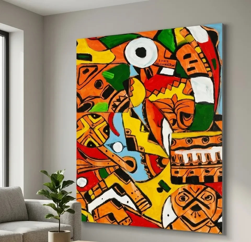 Harmonie Fragmentée - signe par l'artiste "Lahcen melouani"