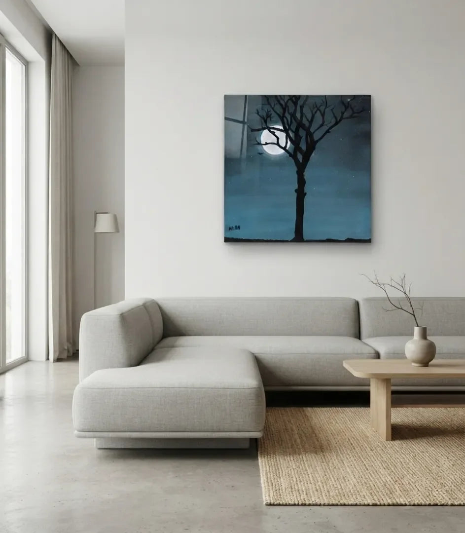 Nocturne bleu - signe par l'artiste "Aicha Zouhair"