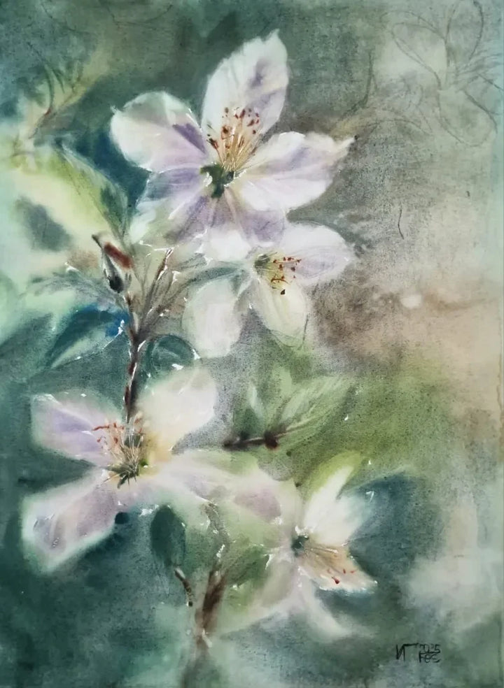 Souffle de jasmin - signe par l'artiste "Iryna Grytsenko"