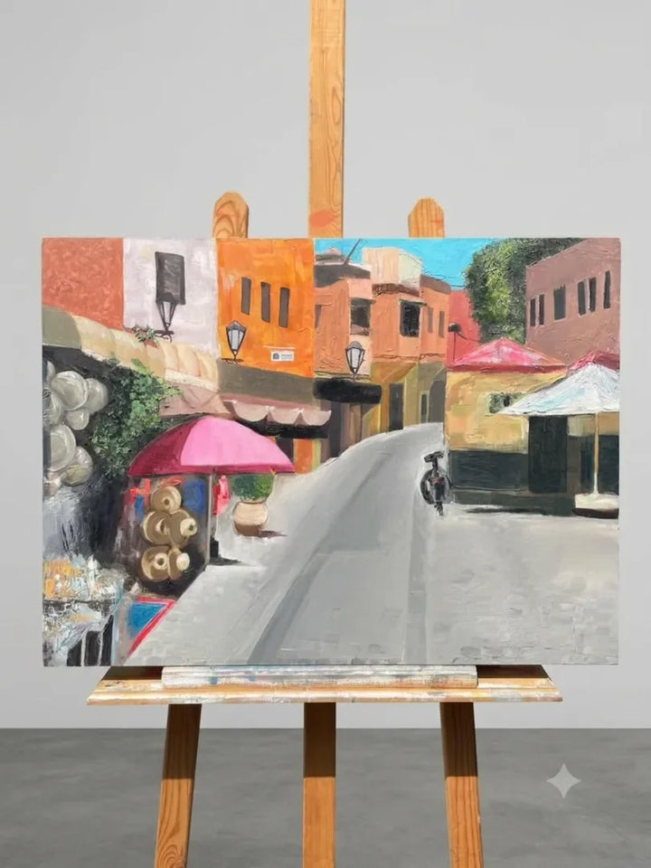 ruelles de marrakech - signe par l'artiste "Nisrine Amroug"