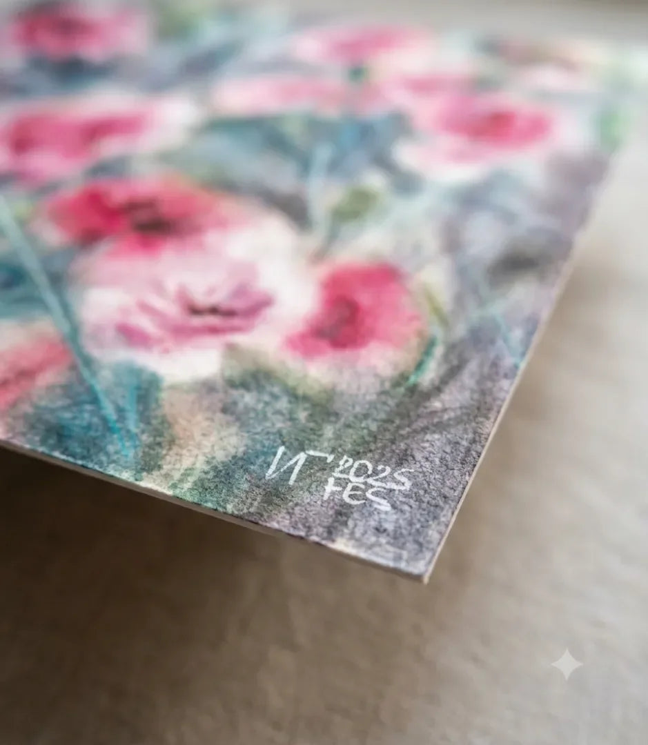 Murmure rose - signe par l'artiste "Iryna Grytsenko"