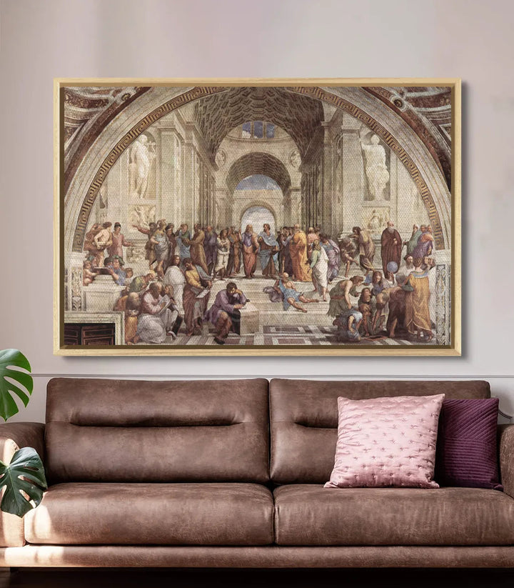 Décoration intérieur bureau tableau classique École d'Athènes Massinart