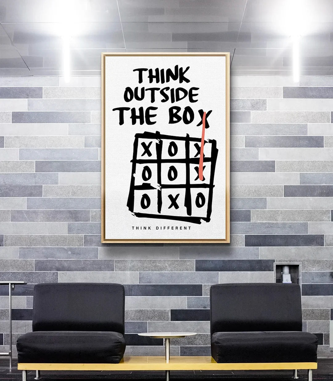 Décoration intérieur bureau tableau créativité Think Outside The Box Massinart